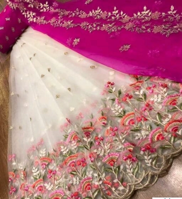 ALISHA Semi Stittched Silk Blouse Net Bottom Superior Women Lehenga